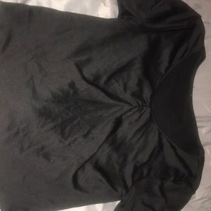 Pinched black crop top